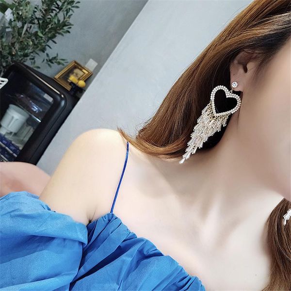 ajojewel cz heart designer luxury blue green black red white pink earrings exquisite sell crystals long tassel date jewelry, Silver
ajojewel cz heart designer luxury blue green black red white pink earrings exquisite sell crystals long tassel date jewelry, Silver