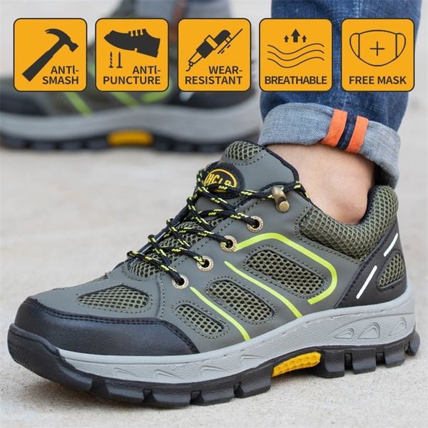 safety work shoes men puncture proof security steel toe comfortable wear resistant work boots breathable elastic security y200915, Black;brown
safety work shoes men puncture proof security steel toe comfortable wear resistant work boots breathable elastic security y200915, Black;brown