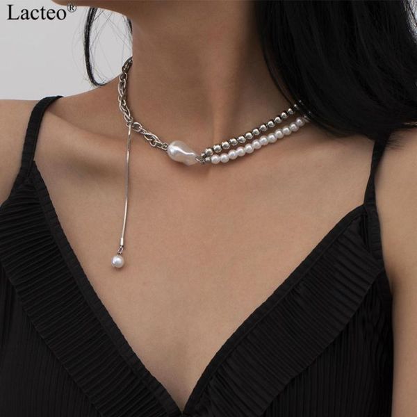 chokers lacteo exaggerated unique imitation pearl chain choker necklace jewelry for women steampunk blue acrylic beads charm, Golden;silver
chokers lacteo exaggerated unique imitation pearl chain choker necklace jewelry for women steampunk blue acrylic beads charm, Golden;silver