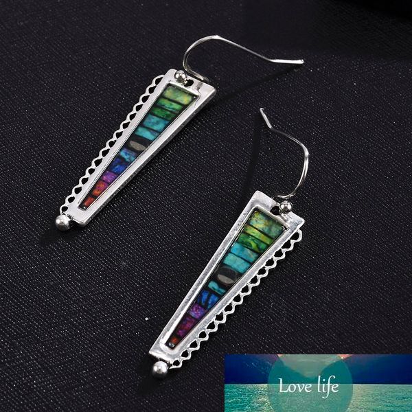 vintage boho multi-color nature stone ear hook dangle drop earrings women jewelry gift, Silver
vintage boho multi-color nature stone ear hook dangle drop earrings women jewelry gift, Silver