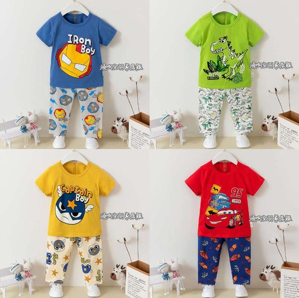 korean pajamas children's 2021 summer wear new ice silk cotton short sve pants home suit, Blue;red
korean pajamas children's 2021 summer wear new ice silk cotton short sve pants home suit, Blue;red