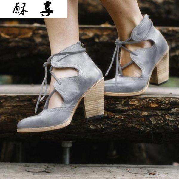 new women shoes low heels booties round toe fashion leather large size rubber mid-calf women cross-tied women's strap sandals, Black
new women shoes low heels booties round toe fashion leather large size rubber mid-calf women cross-tied women's strap sandals, Black
