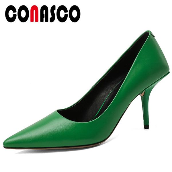 conasco woman pumps genuine leather fashion concise mature office spring summer pointed toe thin high heels shallow shoes woman, Black
conasco woman pumps genuine leather fashion concise mature office spring summer pointed toe thin high heels shallow shoes woman, Black