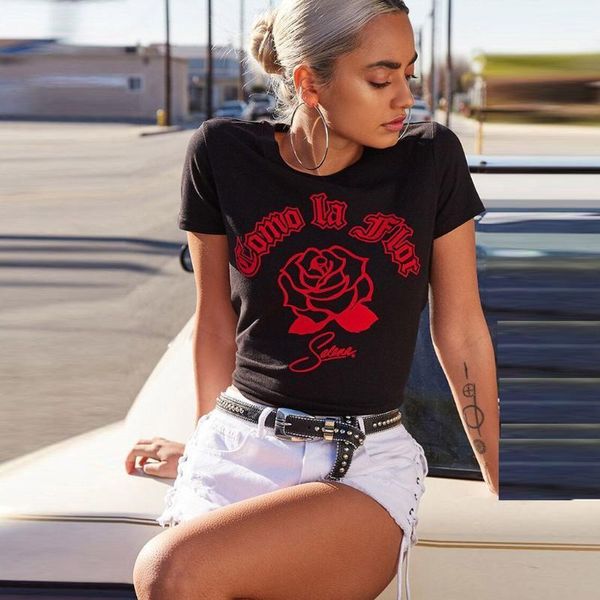 women's t-shirt t shirt women harajuku womens letter rose print short sleeve casual pullover camiseta mujer1, White
women's t-shirt t shirt women harajuku womens letter rose print short sleeve casual pullover camiseta mujer1, White