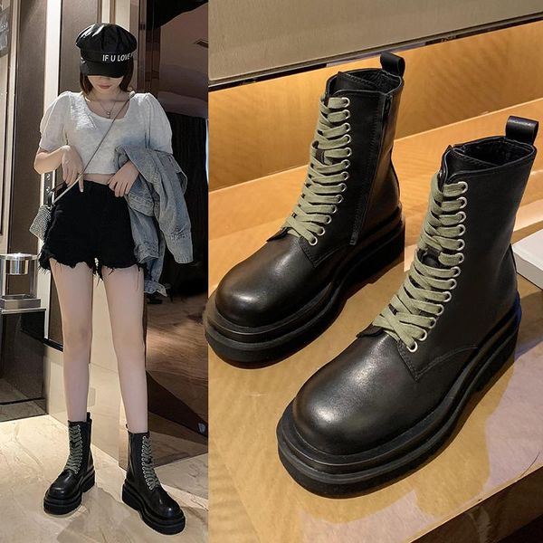 women's boots autumn 2020 rubber boots rock shoes woman round toe booties ladies boots-women low booties zapatillas mujer, Black
women's boots autumn 2020 rubber boots rock shoes woman round toe booties ladies boots-women low booties zapatillas mujer, Black