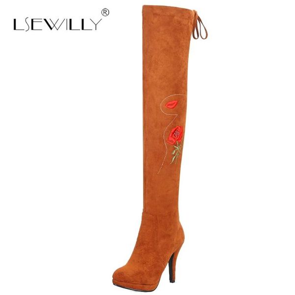 boots lsewilly over the knee embroider lace-up female boot flock thin high heel zipper women 2021 winter fashion s847, Black
boots lsewilly over the knee embroider lace-up female boot flock thin high heel zipper women 2021 winter fashion s847, Black