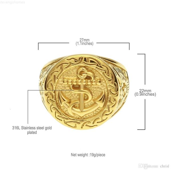 hip hop rock color plated 316l cgjxs stainless steel anchor gold rings vintage mens jewelry ring, Golden;silver
hip hop rock color plated 316l cgjxs stainless steel anchor gold rings vintage mens jewelry ring, Golden;silver
