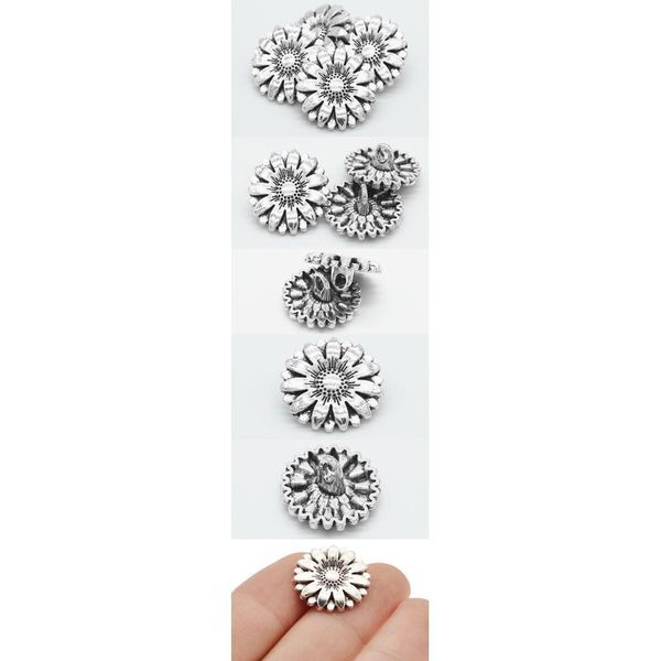 5/10pcs metal sunflower carved antique silver apparel buttons diy craft sewing women beads jewelry findings clothes acc qylweu
5/10pcs metal sunflower carved antique silver apparel buttons diy craft sewing women beads jewelry findings clothes acc qylweu