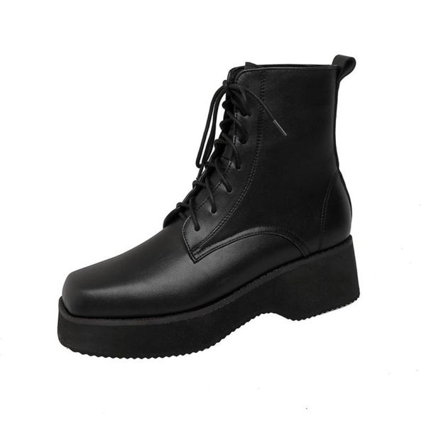 women ankle boots fashion genuine leather thick bottom martin boots woman motorcycle shoes warm winter big size 31 -47 d-662, Black
women ankle boots fashion genuine leather thick bottom martin boots woman motorcycle shoes warm winter big size 31 -47 d-662, Black