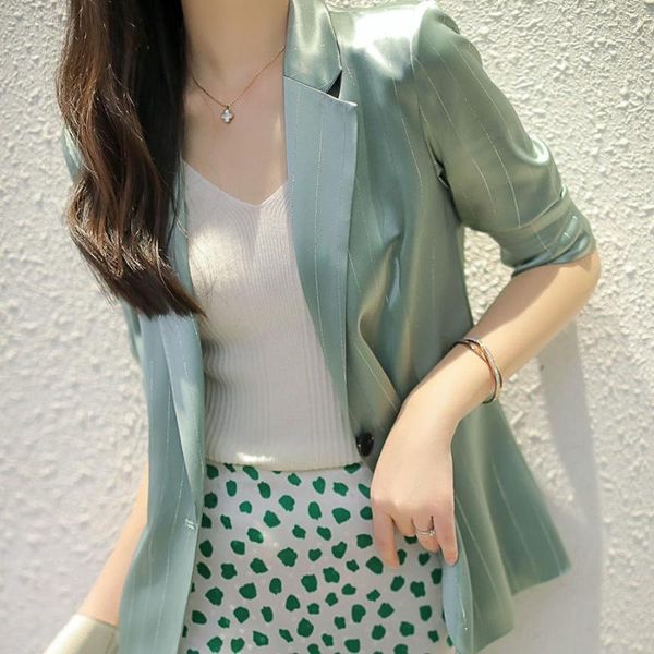 women's suits & blazers korean fashion satin women blazer office business lady silk plus size ladies, White;black
women's suits & blazers korean fashion satin women blazer office business lady silk plus size ladies, White;black