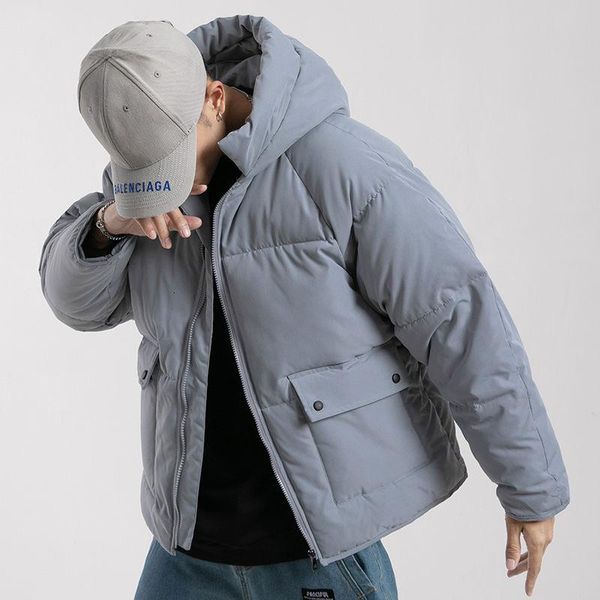 men's down & parkas streetwear winter jacket solid color thicken hooded slim-fit korean casual coats fashion male warm cotton clothes, Black
men's down & parkas streetwear winter jacket solid color thicken hooded slim-fit korean casual coats fashion male warm cotton clothes, Black