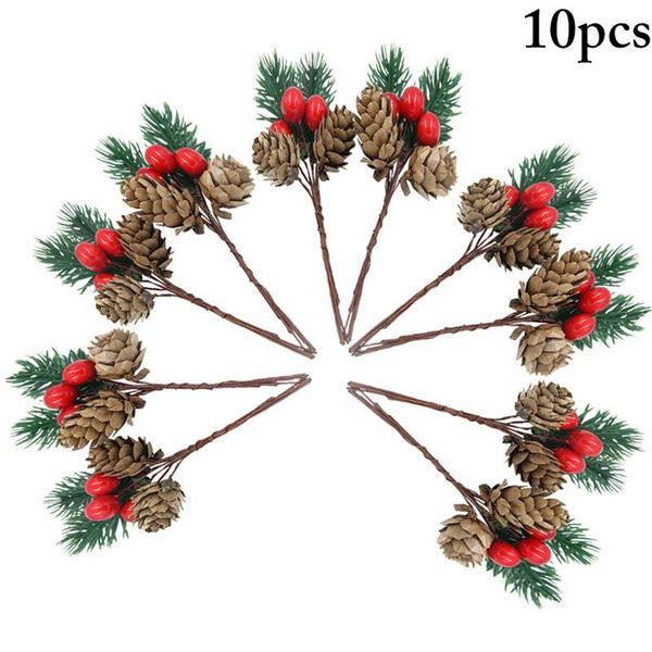 10pcs christmas pine pick berry bell pinecone faux pine needle branch twig artificial flower holly branches
10pcs christmas pine pick berry bell pinecone faux pine needle branch twig artificial flower holly branches