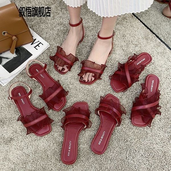 french fairy lotus leaf wine red sandals in 2020 x1020, Black
french fairy lotus leaf wine red sandals in 2020 x1020, Black