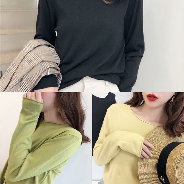 via1w women's spring sweater t-shirt sweater 2020 new style with thin dress on the on and t-shirt foreign the inside for loose outside, White
via1w women's spring sweater t-shirt sweater 2020 new style with thin dress on the on and t-shirt foreign the inside for loose outside, White