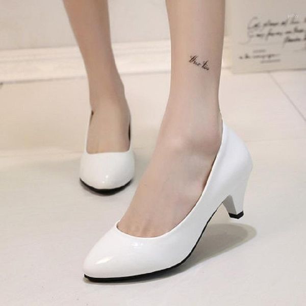 dress shoes spring and autumn round head high heels women's comfortable low-heeled professional patent leather shoes.1, Black
dress shoes spring and autumn round head high heels women's comfortable low-heeled professional patent leather shoes.1, Black