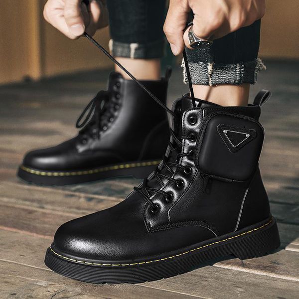 rubber pu martin boots winter waterproof motorcycle boots handsome shock absorption for men and women non-slip fashion shoes, Black
rubber pu martin boots winter waterproof motorcycle boots handsome shock absorption for men and women non-slip fashion shoes, Black