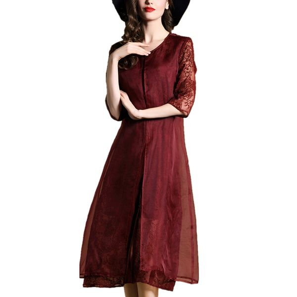 2021 new loose dressed in high-quality female silk elegant wine red women's clothes her-neck half sleeve dresses summer big fy522 g9vn, Black;gray
2021 new loose dressed in high-quality female silk elegant wine red women's clothes her-neck half sleeve dresses summer big fy522 g9vn, Black;gray