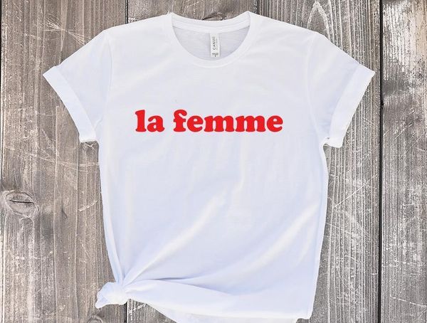 la femme french print women tshirt cotton casual funny t shirt for lady yong girl tee hipster drop ship s-307, White
la femme french print women tshirt cotton casual funny t shirt for lady yong girl tee hipster drop ship s-307, White