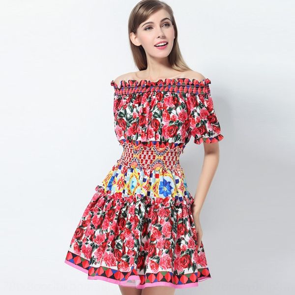 spring and summer catwalk showoff-shoulder elastic waist short-sleeved short skirt skirt printed slim-fit mid-style dress for women 65ex2 65, Black;gray
spring and summer catwalk showoff-shoulder elastic waist short-sleeved short skirt skirt printed slim-fit mid-style dress for women 65ex2 65, Black;gray