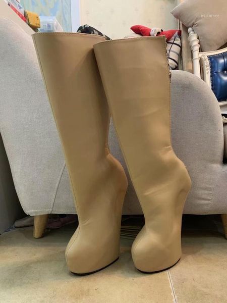new hoof heelless boots women platform back zip fetish strange style sole heelless ponyplay knee-high ballet boots 20201, Black
new hoof heelless boots women platform back zip fetish strange style sole heelless ponyplay knee-high ballet boots 20201, Black