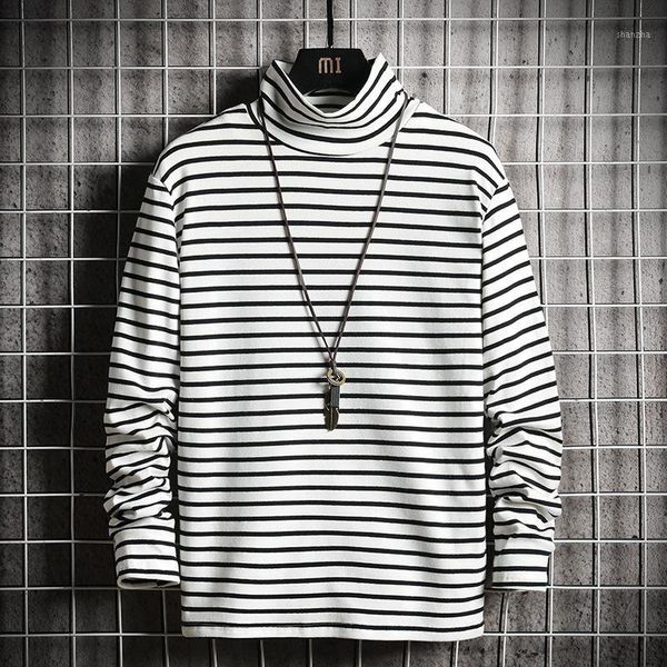 men base shirt long-sleeved t-shirt slim fit stripes half-turtle-neck t-shirt students korean-style autumn on clothes1, White;black
men base shirt long-sleeved t-shirt slim fit stripes half-turtle-neck t-shirt students korean-style autumn on clothes1, White;black