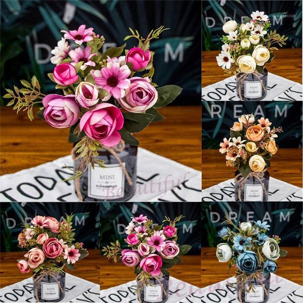 decorative flowers & wreaths 12heads bouquet rose artificial fake daisy bud decoration for wedding home silk flower accessories
decorative flowers & wreaths 12heads bouquet rose artificial fake daisy bud decoration for wedding home silk flower accessories