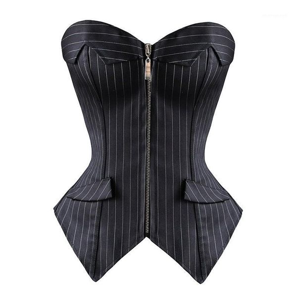 bustiers & corsets black striped overbust corset office lady corselet women zip bustier strapless costume fashion1, Black;white
bustiers & corsets black striped overbust corset office lady corselet women zip bustier strapless costume fashion1, Black;white