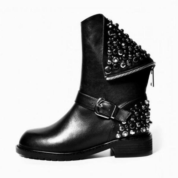 designer shoes luxury shoes women designers rhinestone gladiator black ankle boots flat heel rivets studded buckle zip decor kni
designer shoes luxury shoes women designers rhinestone gladiator black ankle boots flat heel rivets studded buckle zip decor kni