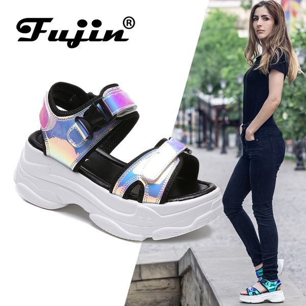 fujin brand women 2020 new fashion ladies casual women's wedges buckle strap platform shoes 5 cm summer sandals c1011, Black
fujin brand women 2020 new fashion ladies casual women's wedges buckle strap platform shoes 5 cm summer sandals c1011, Black