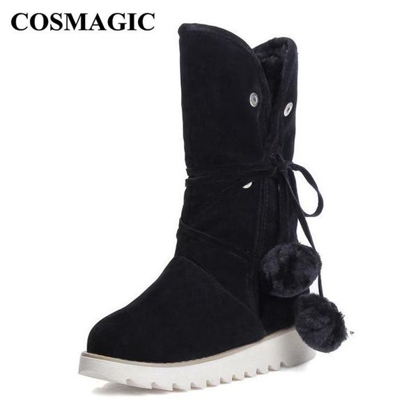 cosmagic 2020 new fashion women winter snow boots fur inside platform thermal warm plush inside botas mujer, Black
cosmagic 2020 new fashion women winter snow boots fur inside platform thermal warm plush inside botas mujer, Black