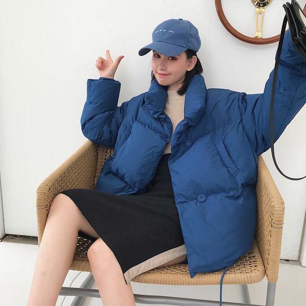 korean style 2021 winter jacket women stand collar solid black white female down coat loose oversized womens short parka
korean style 2021 winter jacket women stand collar solid black white female down coat loose oversized womens short parka