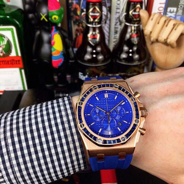 luxury men watch fashion quartz watches 42mm waterproof design rubber strap multiple colors wristwatch gift for men, Slivery;brown
luxury men watch fashion quartz watches 42mm waterproof design rubber strap multiple colors wristwatch gift for men, Slivery;brown