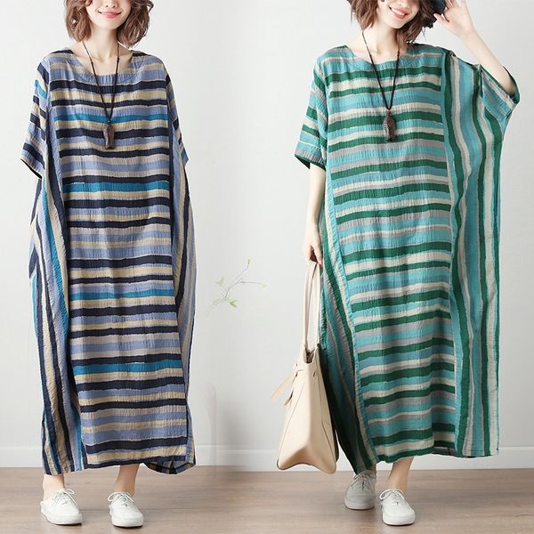 3u9ch 2020 stripe cotton hemp print summer linen size mm150-230kg loose short sleeve dress dress dresscotton and big dressfor women dcgep, Black;gray
3u9ch 2020 stripe cotton hemp print summer linen size mm150-230kg loose short sleeve dress dress dresscotton and big dressfor women dcgep, Black;gray