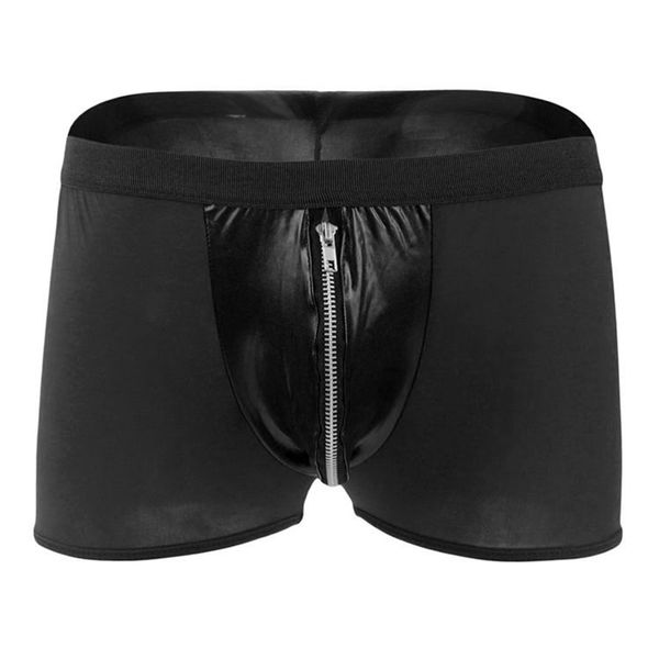 3pieces/lot mens faux leather zipper open crotch pouch boxer gay underwear panties underpants breathable boxer male lingerie, Black;white
3pieces/lot mens faux leather zipper open crotch pouch boxer gay underwear panties underpants breathable boxer male lingerie, Black;white