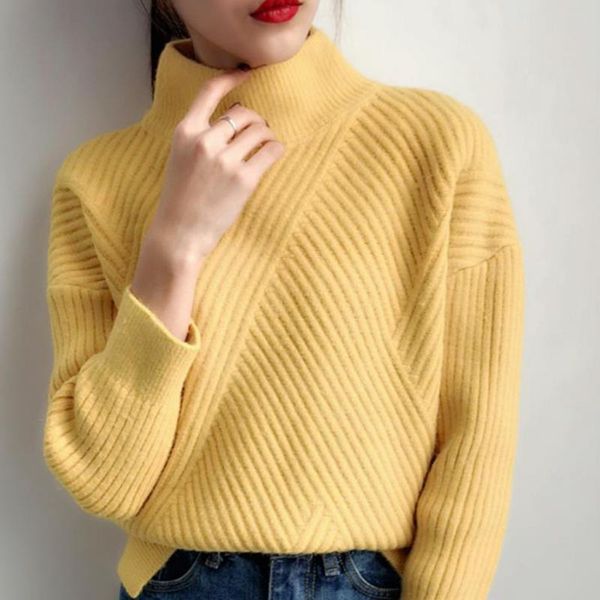 women winter casual turtleneck sweater loose fashion knitted sweater v-neck long sleeve stylish dailywear slim basic, White;black
women winter casual turtleneck sweater loose fashion knitted sweater v-neck long sleeve stylish dailywear slim basic, White;black