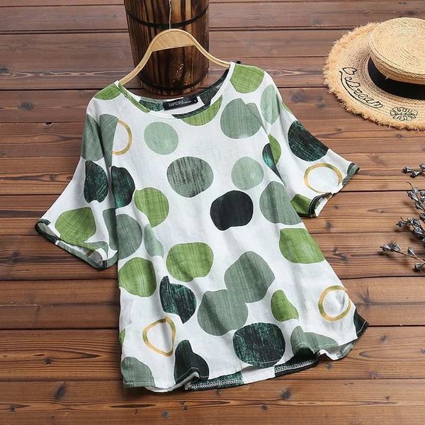 zanzea summer women's polka dot blouse casual short sleeve loose shirt plus size tunic femme party blusas chemise mujer y200622, White
zanzea summer women's polka dot blouse casual short sleeve loose shirt plus size tunic femme party blusas chemise mujer y200622, White