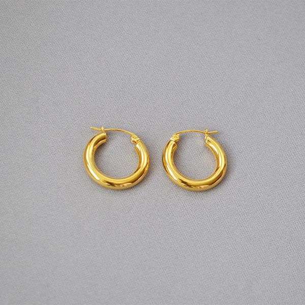 trendy thick chunky hoop earrings gold plated stainless steel circle ins fashion women earrings luxury, Golden;silver
trendy thick chunky hoop earrings gold plated stainless steel circle ins fashion women earrings luxury, Golden;silver