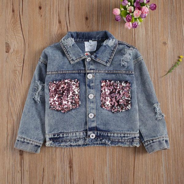 jackets 1-6y infant kids baby girls jeans coat sequin leopard ripped hole patchwork fashion denim spring autumn clothes, Blue;gray
jackets 1-6y infant kids baby girls jeans coat sequin leopard ripped hole patchwork fashion denim spring autumn clothes, Blue;gray