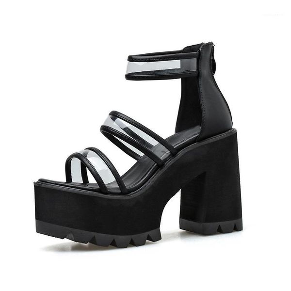 chunky heel sandals punk shoes sandals high heels platform women summer shoes sandalias romanas women's ymb1111, Black
chunky heel sandals punk shoes sandals high heels platform women summer shoes sandalias romanas women's ymb1111, Black