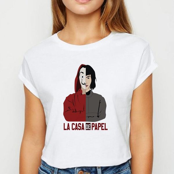 la casa de papel two half face tshirt hipster plus size spring summer t shirt harajuku female clothing o-collar t-shirt, White
la casa de papel two half face tshirt hipster plus size spring summer t shirt harajuku female clothing o-collar t-shirt, White