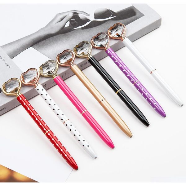 creative big crystal heart-shaped diamond ballpoint pens fashion school office supplies new design big gem metal ball pen student gift kf7l, Blue;orange
creative big crystal heart-shaped diamond ballpoint pens fashion school office supplies new design big gem metal ball pen student gift kf7l, Blue;orange