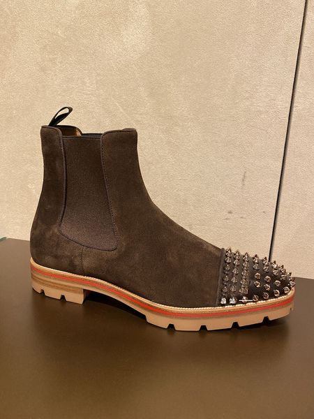 fashion red bottom sneaker men boot spikes suede leather red sole men shoes super perfect melon motorcycle ankle boot genuine leather suede, Black
fashion red bottom sneaker men boot spikes suede leather red sole men shoes super perfect melon motorcycle ankle boot genuine leather suede, Black