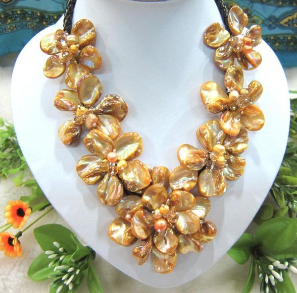 freshwater pearl white/purple/blue/green/black rice and shell flower necklace 18inch nature handmade wholesale fppj, Silver
freshwater pearl white/purple/blue/green/black rice and shell flower necklace 18inch nature handmade wholesale fppj, Silver