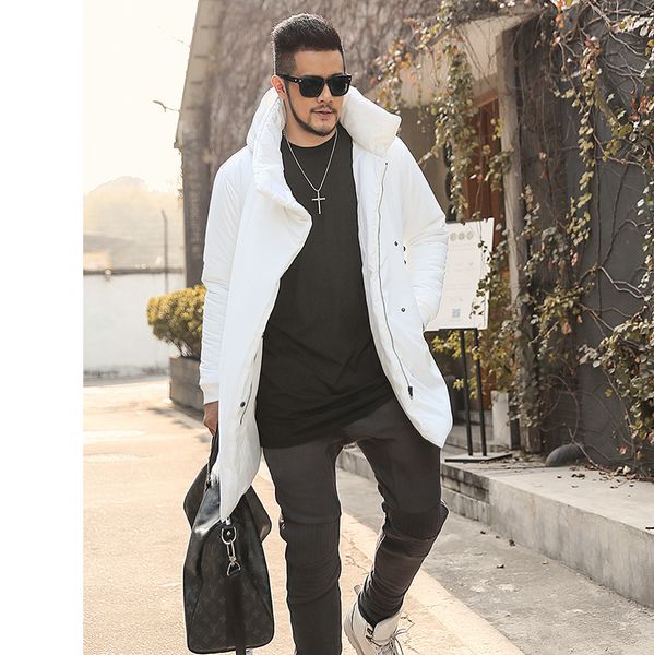 men new winter slim long thick cotton padded warm hooded metrosexual man black casual european style brand coat f7160
men new winter slim long thick cotton padded warm hooded metrosexual man black casual european style brand coat f7160