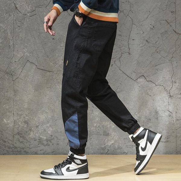 japanese vintage fashion men jeans loose fit casual cargo pants spliced designer hip hop joggers streetwear wide leg trousers, Blue
japanese vintage fashion men jeans loose fit casual cargo pants spliced designer hip hop joggers streetwear wide leg trousers, Blue