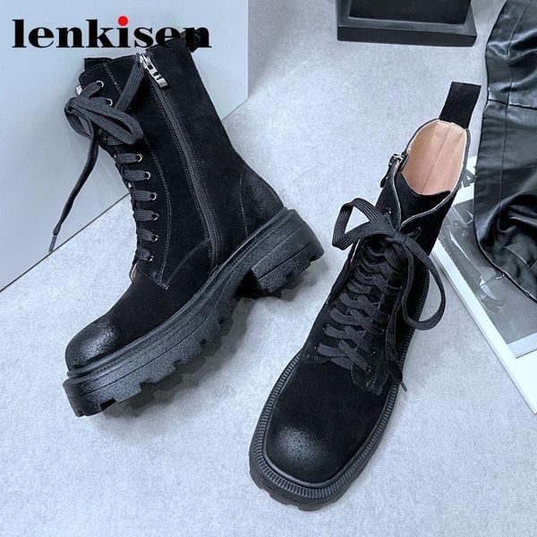 boots lenkisen cow suede square toe thick bottom riding gladiator vintage cross-tied solid beauty lady casual mid-calf l65, Black
boots lenkisen cow suede square toe thick bottom riding gladiator vintage cross-tied solid beauty lady casual mid-calf l65, Black