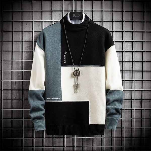 new winter cashmere warm sweater men turtleneck mens pullover patchwork slim fit sweaters knitted men's christmas jumper 201201, White;black
new winter cashmere warm sweater men turtleneck mens pullover patchwork slim fit sweaters knitted men's christmas jumper 201201, White;black