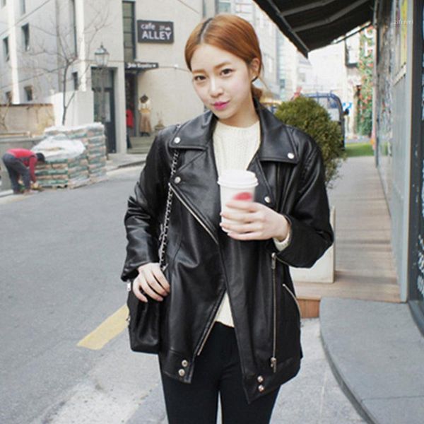 leather jacket women coat locomotive casual soft leather jackets loose fashion women veste femme plus size1, Black
leather jacket women coat locomotive casual soft leather jackets loose fashion women veste femme plus size1, Black