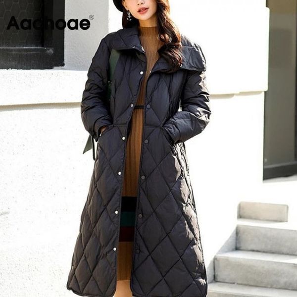 aachoae winter casual solid ultra light duck down jacket women side split lady elegant long coat lightweight outerwear doudoune 201103, Black
aachoae winter casual solid ultra light duck down jacket women side split lady elegant long coat lightweight outerwear doudoune 201103, Black