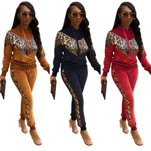 women pu leopard sets clothes fashion trend long sleeve hooded pant suits designer female autumn velvet panelled casual tracksuits, Gray
women pu leopard sets clothes fashion trend long sleeve hooded pant suits designer female autumn velvet panelled casual tracksuits, Gray